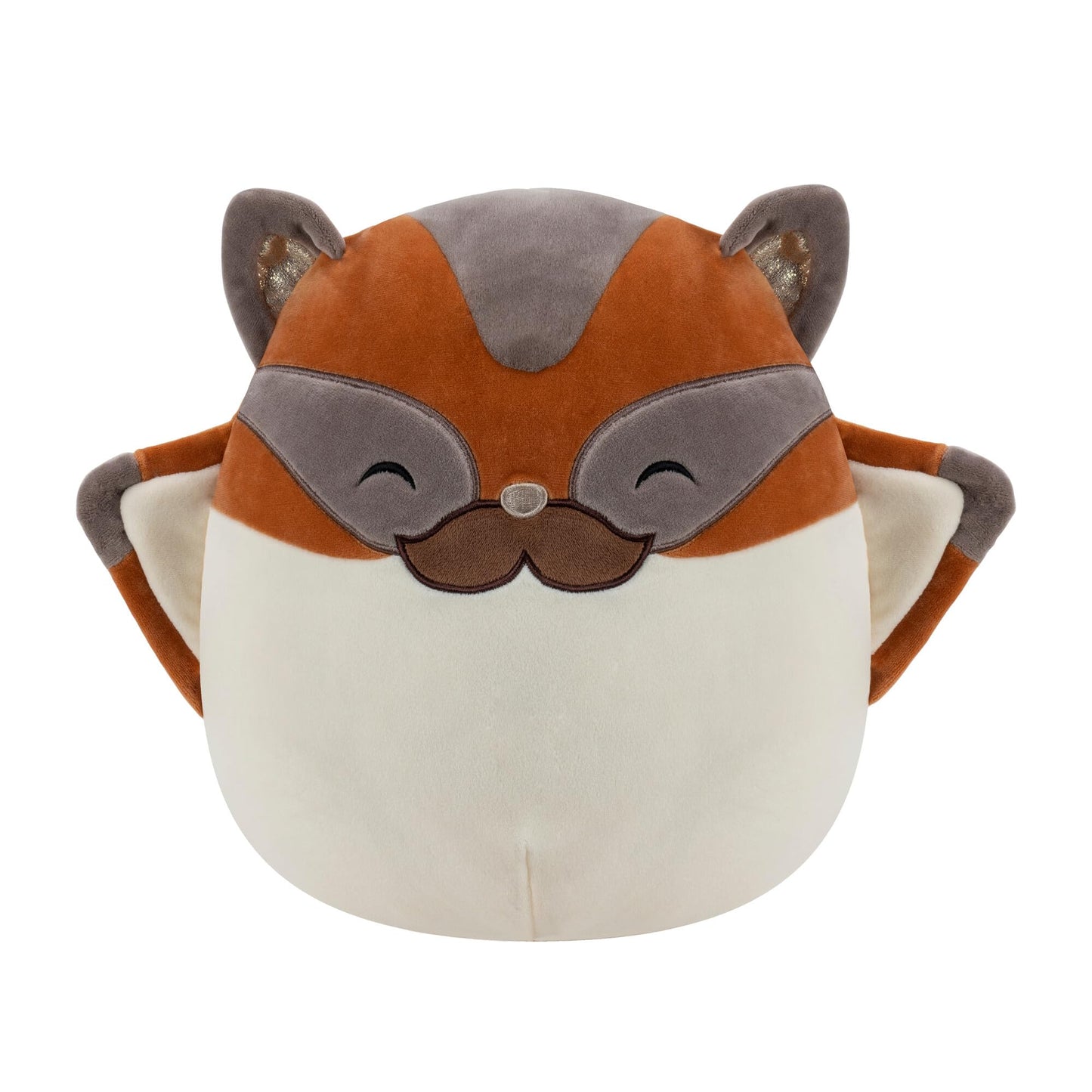 Squishmallows Tansy Brown And Cream Sugar Glider With Mustache