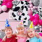 Cow Print Number 4 Balloon, Large 40 Inch Cow Number Birthday Balloons, Foil Mylar Number 4 Balloons For 4 Year Old Birthday Par