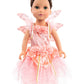 Little Adventures Rose Garden Fairy Girl Doll Dress With Wings - Doll Not Included - Machine Washable Child Pretend Play And Par