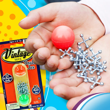 Ja-Ru Vintage Metal Jacks Game Set/Two Bouncy Balls. (12 Packs) Mini Jax Toy For Kids, Boys & Girls. Classic Family Retro Classics. Bulk Party Favors, Stocking Stuffers. 950-12S