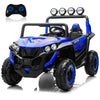 ALINUX 24V 4WD Ride on Car for Kids, 2 Seater Electric Cars Vehicles for Kids 3-8 Years with Remote Control, Bright LED Light, B