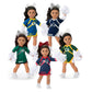 American Girl 18" Doll Cheer Uniform Set, Multi-Color with Pom Poms, Navy and Red, Model HPY01, Ages 6+
