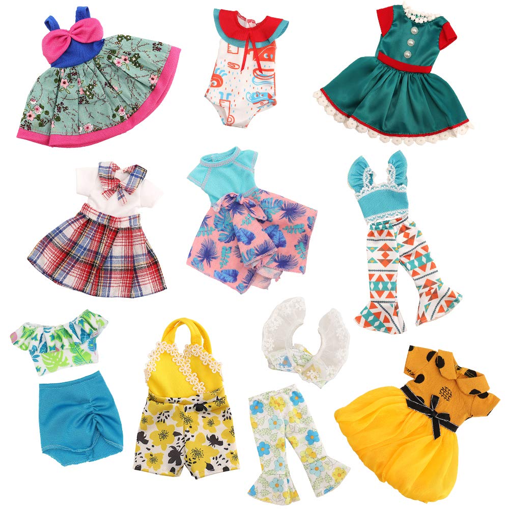 BM 10 Sets American Wellie Doll Clothes Outfits Dolls Handmade Casual Wear Clothes and Other 14 -14.5 Inch Dolll