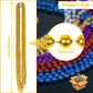 SHAOQINLIN 24 Pcs 33 Inch 7 mm Metallic Gold Bead Necklaces, Gold Mardi Gras Beads Necklace Party Beads Necklace Round Beaded Ne