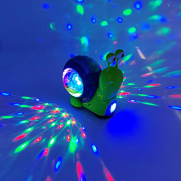 Tipmant Baby Toddler Electric Snail Toy Cute Electronic Animal Crawl, Play Music, Luminous Light Kids Birthday (Green)