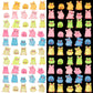 Fuyamp 100 Pieces of Mini Resin Luminous Pig in The Dark Tiny Pig Luminous Mini Portrait Mini Fairy Garden DIY Christmas Birthda