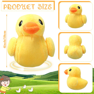 Skylety 12 Pieces Stuffed Duck Plush Yellow Stuffed Animal 4 Inches Plush Soft Toy Small Duck Playset For Boys And Girls Room So