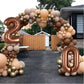 Toniful 40 Inch Coffee Brown Large Numbers Balloon 0-9 Birthday Party Decorations,Big Chocolate Number 0 Foil Balloon Digital 0