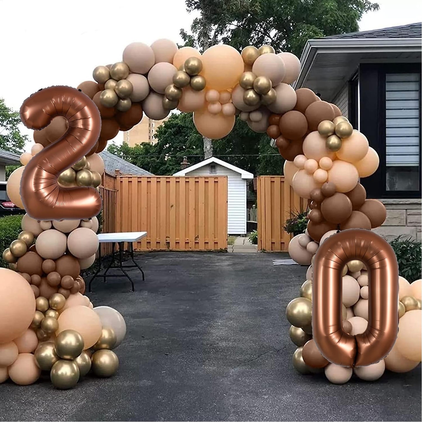 Toniful 40 Inch Coffee Brown Large Numbers Balloon 0-9 Birthday Party Decorations,Big Chocolate Number 0 Foil Balloon Digital 0