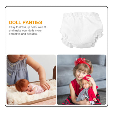Jojofuny Set Of 12 White Doll Diapers, Baby Doll Diapers Underwear Set For 5-7 Inch Dolls And Other Similar Dolls Baby Doll Diap