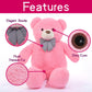 Ikasa Giant Teddy Bear Plush Toy Stuffed Animals (Pink, 47 Inches)