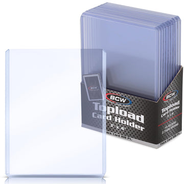 Bcw 108 Pt. Thick Card Topload Holder - Pack Of 1 | Durable Rigid Pvc Toploader | Toploaders For Memorabilia, Jersey, Patch, And