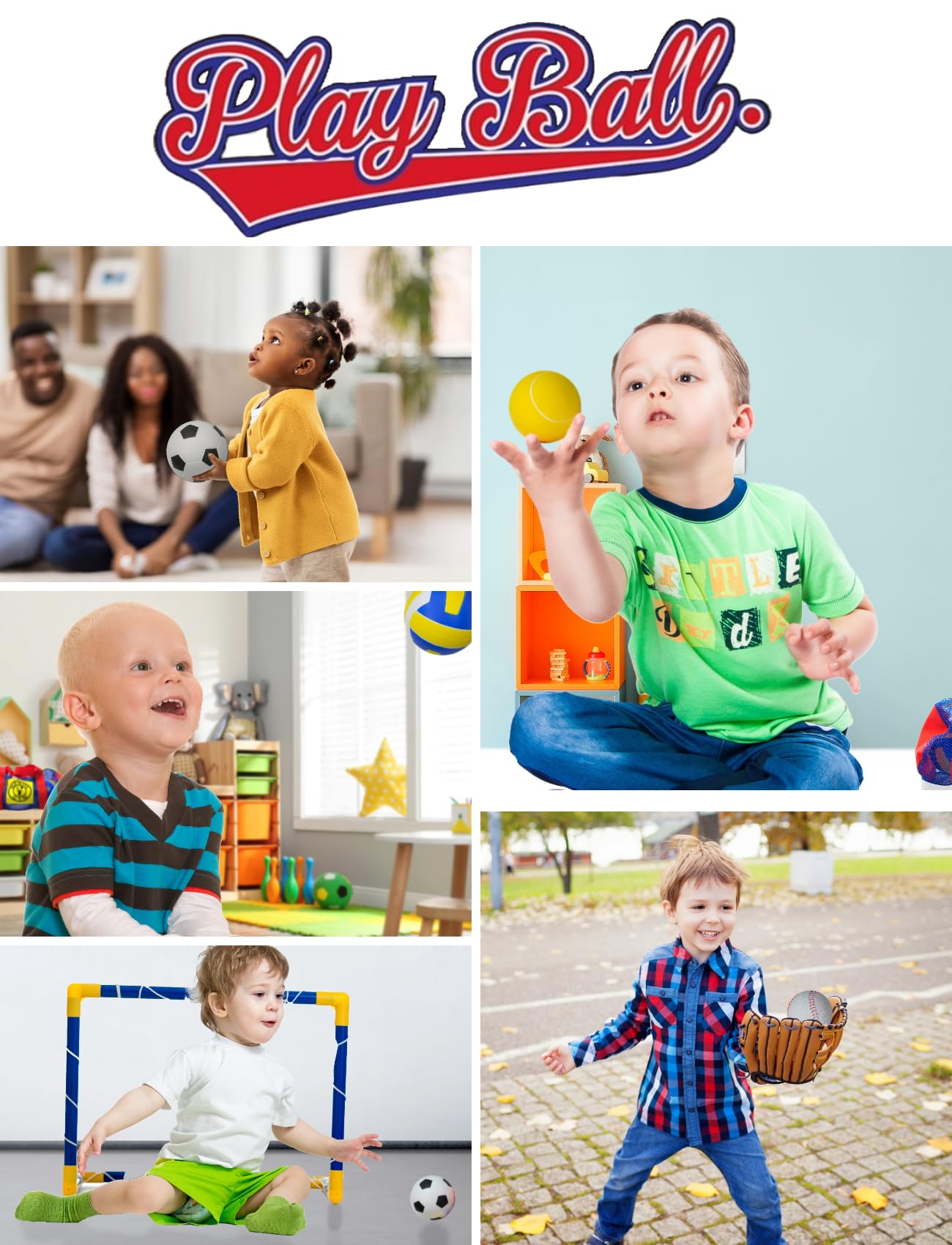 Hero Brands My First Sports Bag! 6-Pack Of 3.5 Inch Foam Balls With Gym Bag, Kids And Toddlers 3+, Bouncy Balls, Toddler Sports