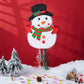 WERNNSAI Christmas Pinata Large Pull String with Blindfold Bat Cute Snowman Pinata for Christmas Party Games White Snowman Decor