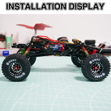 OGRC Carbon Fiber Angled Skid Chassis Kit Angled Skid LCG Chassis Kit for Axial SCX24 Deadbolt JLU C10 Bronco Upgrade Part