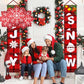 Hadckja Red Snow Balloons Christmas Balloons Snow Foil Balloons For Christmas-Themed Party Birthday Party Supplies Decorations P