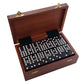 Marion Double 9 Domino Set (55 Tiles) Jumbo Tournament Professional Size With Spinners In Dovetailed Sheesham Wood Box (Black)