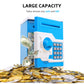 Atm Piggy Bank For Boys Girls, Vcertcpl Mini Atm Coin Bank Money Saving Box With Password, Kids Safe Money Jar For Adults With Auto Grab Bill Slot, Great Gift Toy Bank For Kids(Blue White)