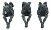 Ebros Gift Notre Dame Chimera Winged Hear No Evil See No Evil Speak No Evil Gargoyle Shelf Sitters Figurines 5' Tall Gargoyle Sculptures Set Of 3