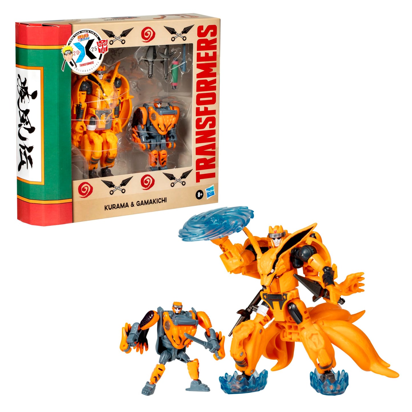 Transformers Collaborative Naruto Shippuden  Kurama & Gamakichi  Anime Toys  Action Figures  8+