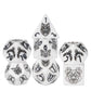 HDdais DND Dice Set, 7PCS Polyhedral Dice Set with Beast Pattern for Dungeons and Dragons, White D&D Dice for Role Playing Game 