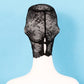 Hosfairy 1Pcs Halloween Lace Mask Lace Skin Mask Full Face Mask for Halloween Party Cosplay Costume Props(Black)