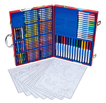 Crayola Pokémon Imagination Art Set (115Pcs), Kids Art Kit, Coloring Supplies, Pokemon Toys, Pokemon Gift For Boys & Girls, Ages 5+