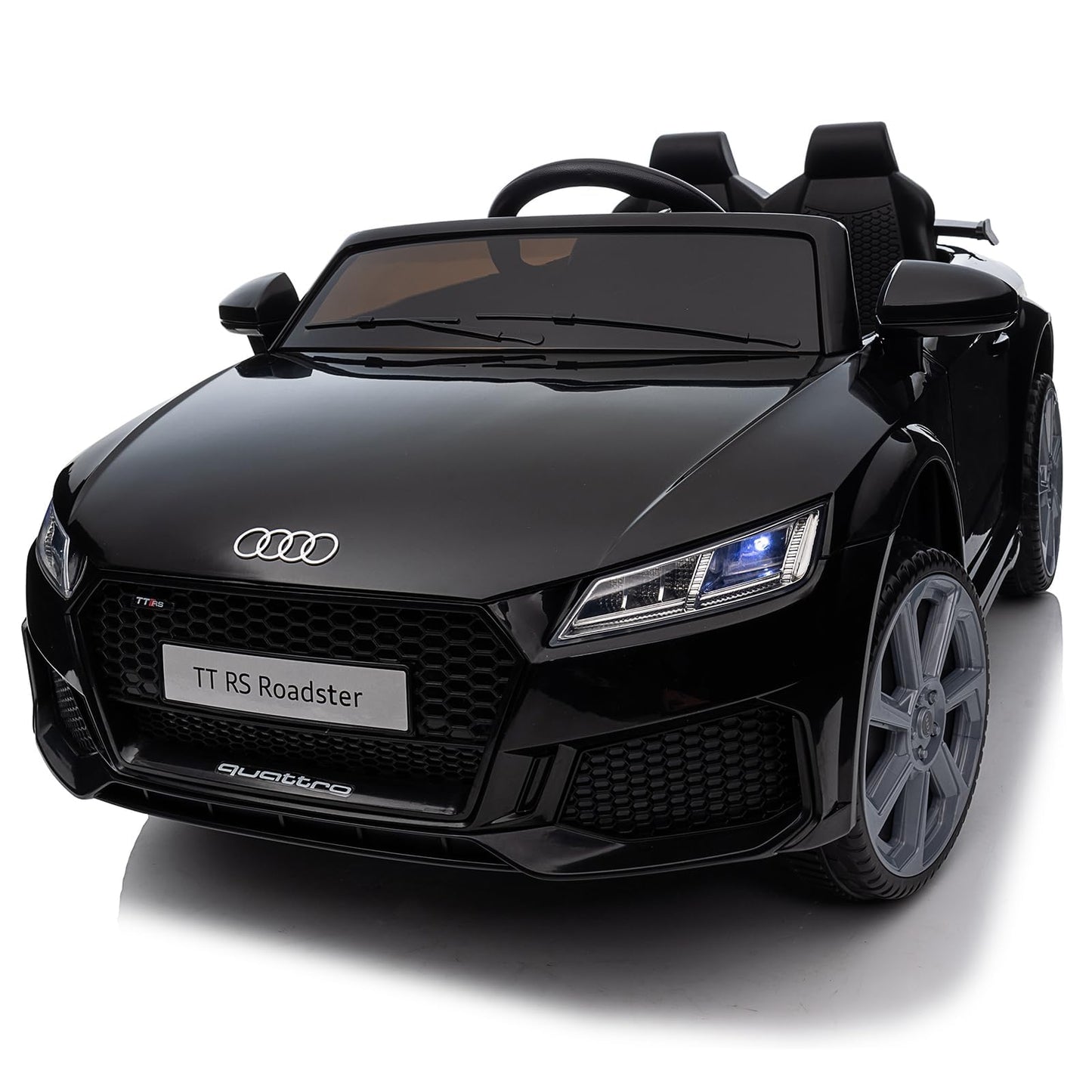 Hikiddo Electric Ride On Car For Kids, Licensed Audi 12V 7Ah Kids Ride-On Toy For Toddlers 3-5 Year Old With Remote, Bluetooth -
