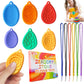 Qingler Fidget Toys Sensory Worry Stones With Lanyard Stocking Stuffers For Kids, 6 Pack Worry Stones For Autism Adhd Teens Anxi