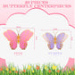 Wettarn 20 Pcs Butterfly Centerpieces For Tables Butterfly Party Decorations 3D Golden Butterfly Table Toppers Centerpiece For Girl Party Birthday Baby Shower (Pink, Purple,12 X 9 In,10 X 7 In)
