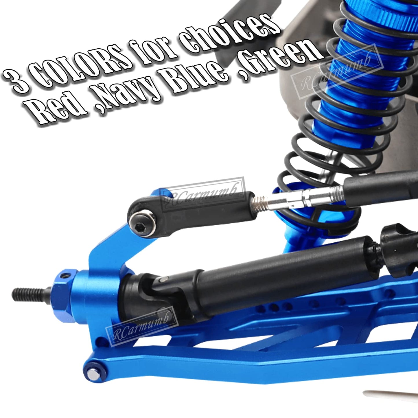 Rcarmumb Upgrades Part for 1/10 Rustler 4x4 VXL/Rustler 4x4,Alloy Shock Tower Set, Front Rear Suspension Arm,Steering Blocks,Cas