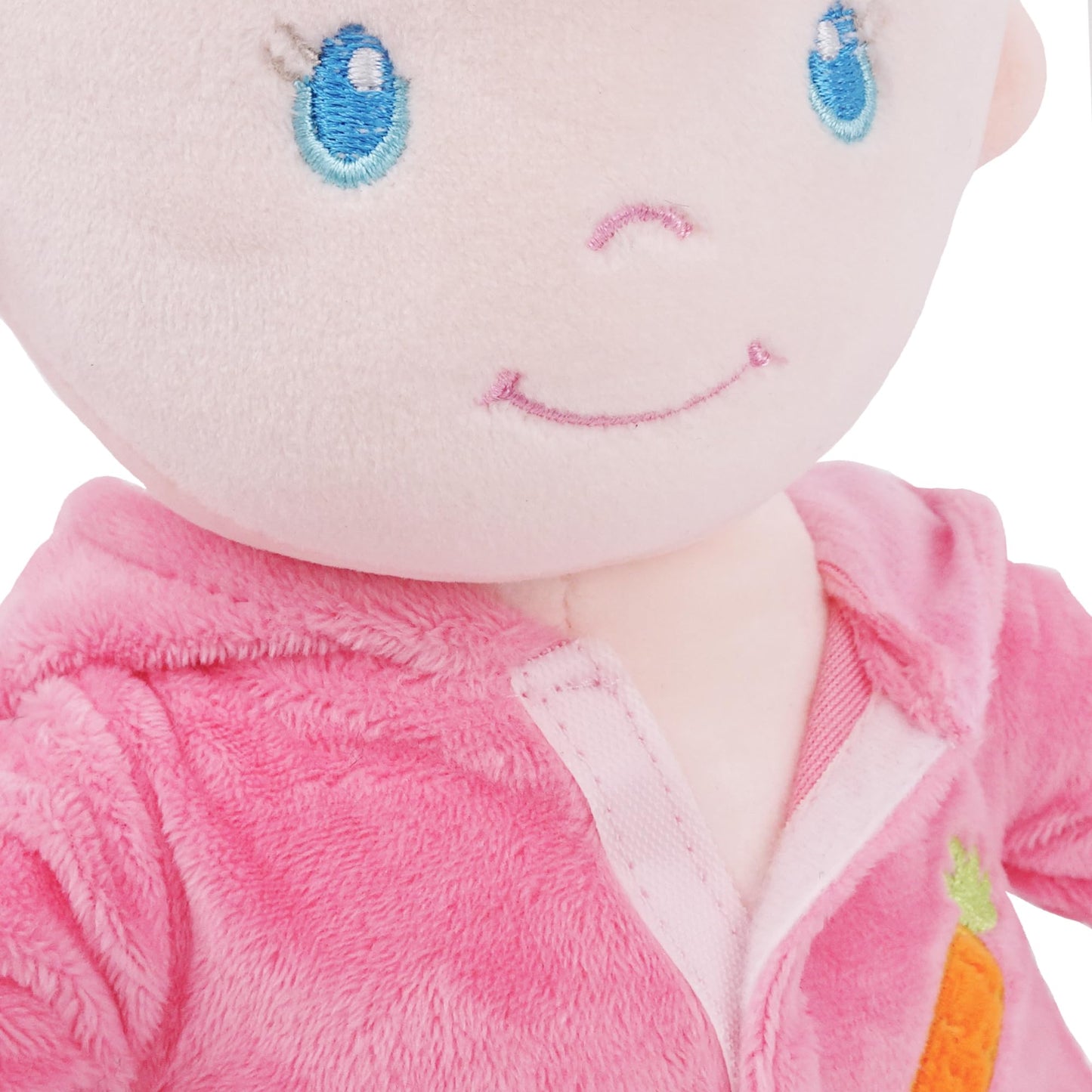 June Garden 12' Sweet Dolly Peachpaws - Stuffed Ultra Soft Baby Doll For Birth And Up - Bunny Outfit