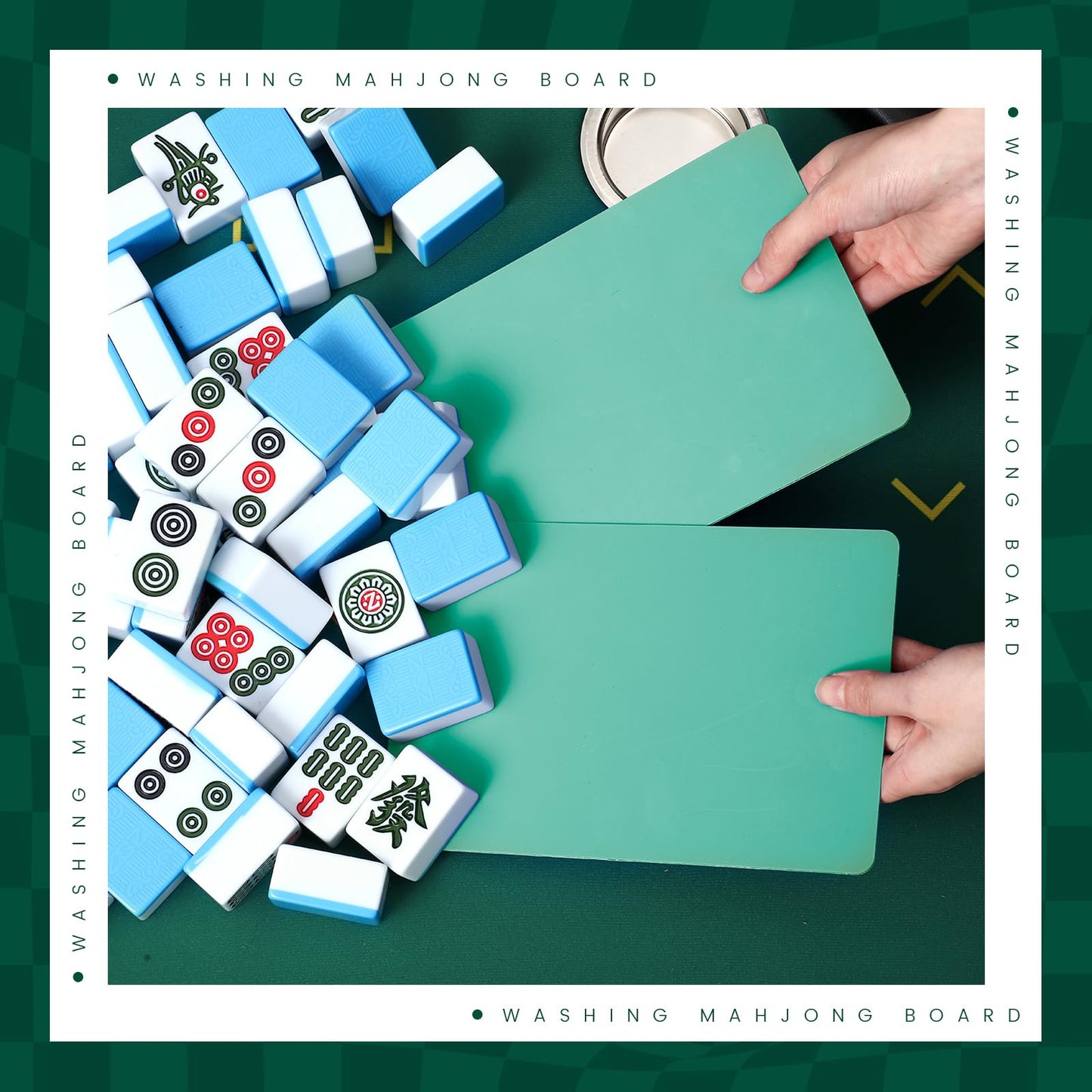 Seenelling 2 Pcs Mahjong Tile Mixer Mahjong Shuffler For Mixing And Shuffling Tiles Plastic Mahjong Accessories Gifts For Mahjon