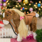 Hollyhome Horse Stuffed Animal Cute Pony Plush Pretend Play Horse Toys For Girls 11 Inches Brown