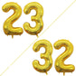 Goer Number 23 Balloons For 23Rd Birthday Party Decorations,42 Inch Jumbo Foil Helium 32 Balloons For 32Nd Birthday Party Decoration (Gold)