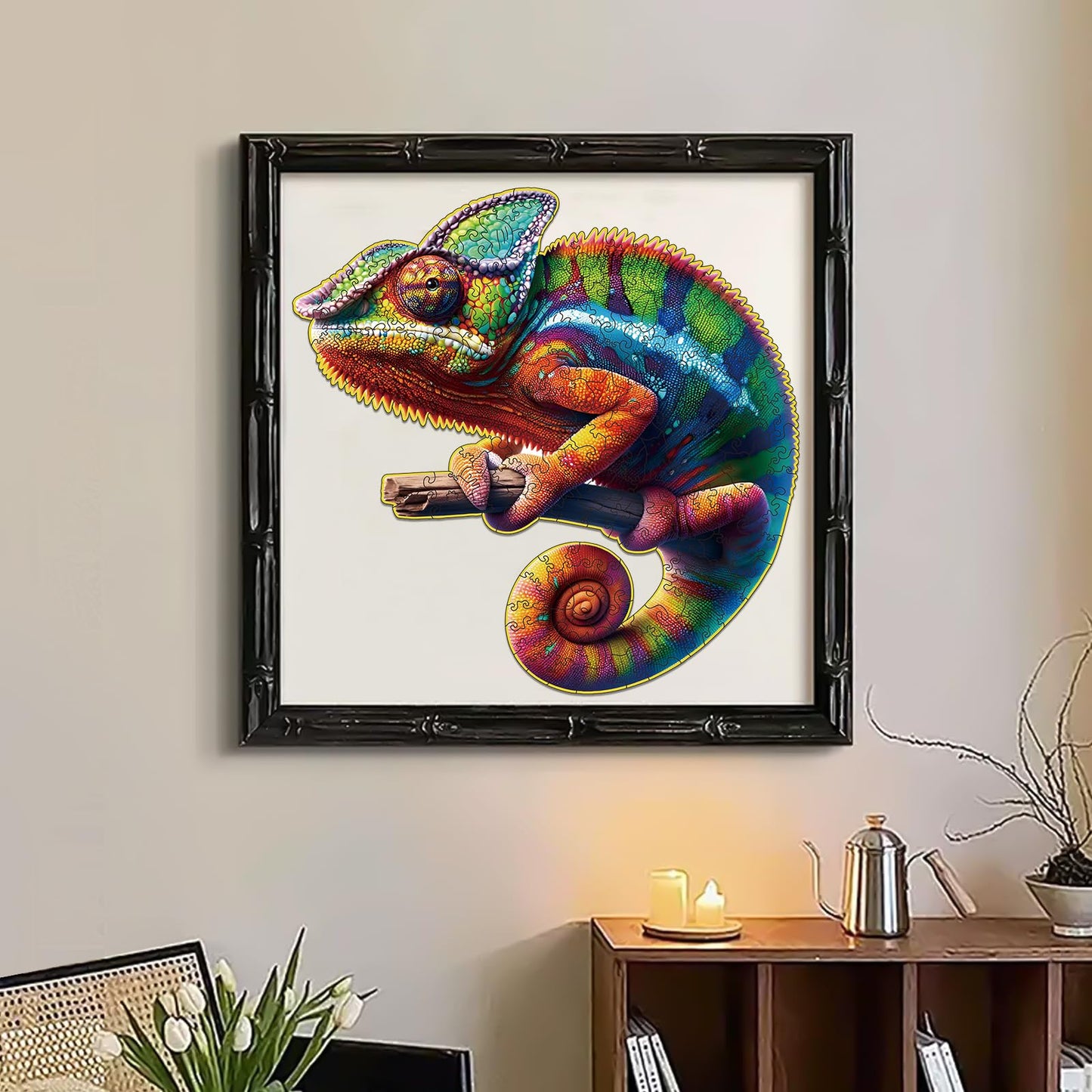 Amphol Wooden Jigsaw Puzzles, 200 Pieces Lizard Wooend Puzzles For Adults With Unique Shape, Medium 9.8''X10.3'' Wooden Puzzles