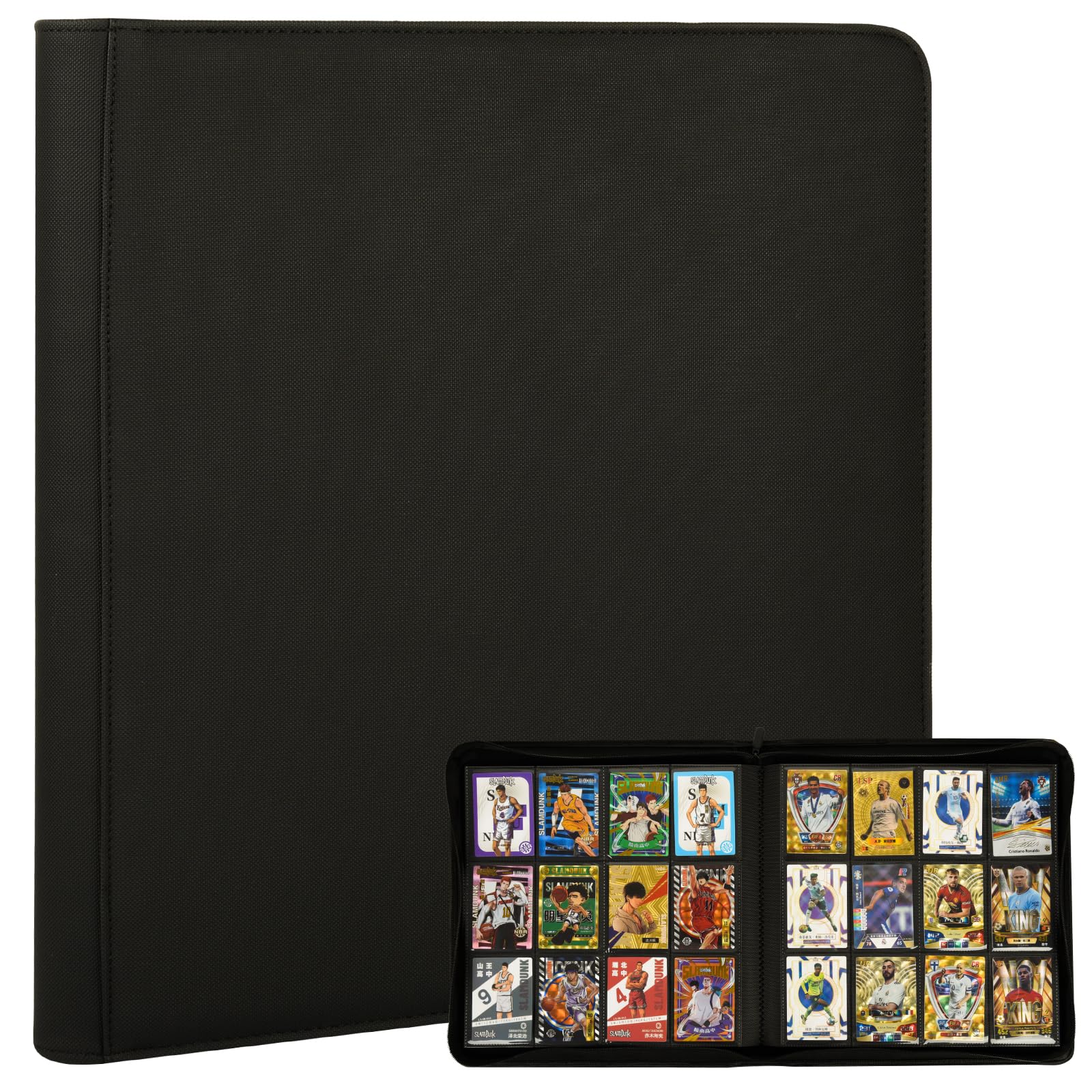 Skyhjk Card Binder-12 Pockets Trading Card Binder For Holding 480 Cards With 20 Two-Sided Pages,Compatible With Game Cards, Comi