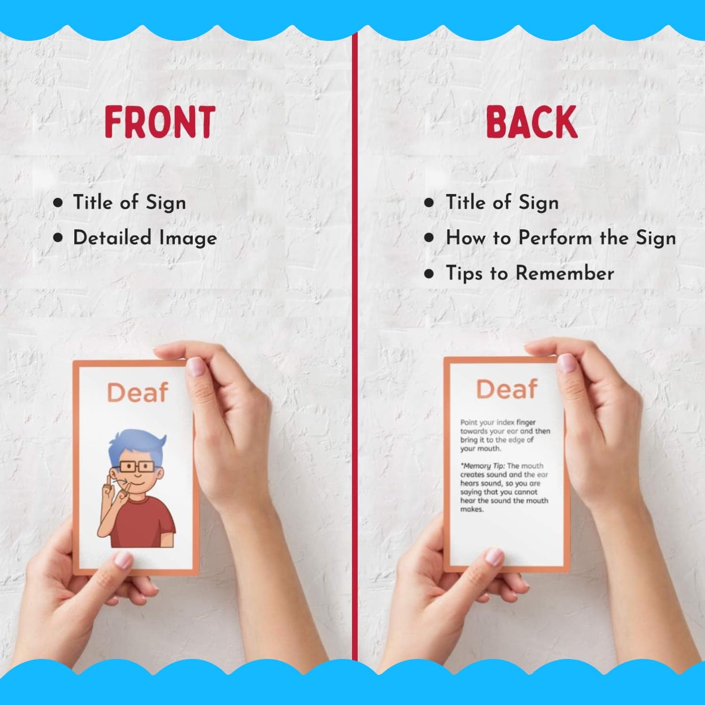 Hubble Bubble Kids American Sign Language Cards for Toddlers and Beginners - 180 ASL Flash Cards for Babies - Flash Cards Baby  ABC Flash Cards for Deaf Children Include Starter  Vocab  Sight Words