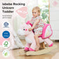 labebe Baby Rocking Horse, Plush Unicorn Ride-On Toy for 6 Months to 3 Years, Pink, Model HY1720004-BLW