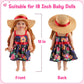 Babeside 18 Inch Doll Clothes And Accessories With Doll Bag For 18 Inch Baby Dolls Girl, 7 Pcs Dolls Clothes With Hat Comb Mirro