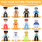 Large Magnetic Figures, 3 Inches Community Figures Set, 12 Pieces Magnetic Play People Magnet Building Toys For Kids Ages 3 4 5