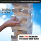 Jenga Giant Stacking Game - Officially Licensed - Natural Wood - 4 Feet Tall - Model JS6
