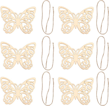 Cliths Wood Crafts Unfinished 25 Sets  Wooden Butterfly Cutouts, Blank Wood For Kids Painting & Home Decoration (2.7X3.5 Inch,