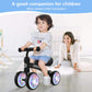 Baby Balance Bike Toys For 12-36 Months Kids Toy Boy And Girls Gifts Toddler Best First Birthday Gift Children Walker No Pedal Infant 4 Wheels Bicycle (Colorful, Black-Light)