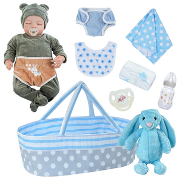 Babeside Lifelike Reborn Baby Doll - 20' Handmade Real Life Realistic Newborn Soft Cloth Body Baby Boy With Toy Accessories Gift Set For Ages 3+