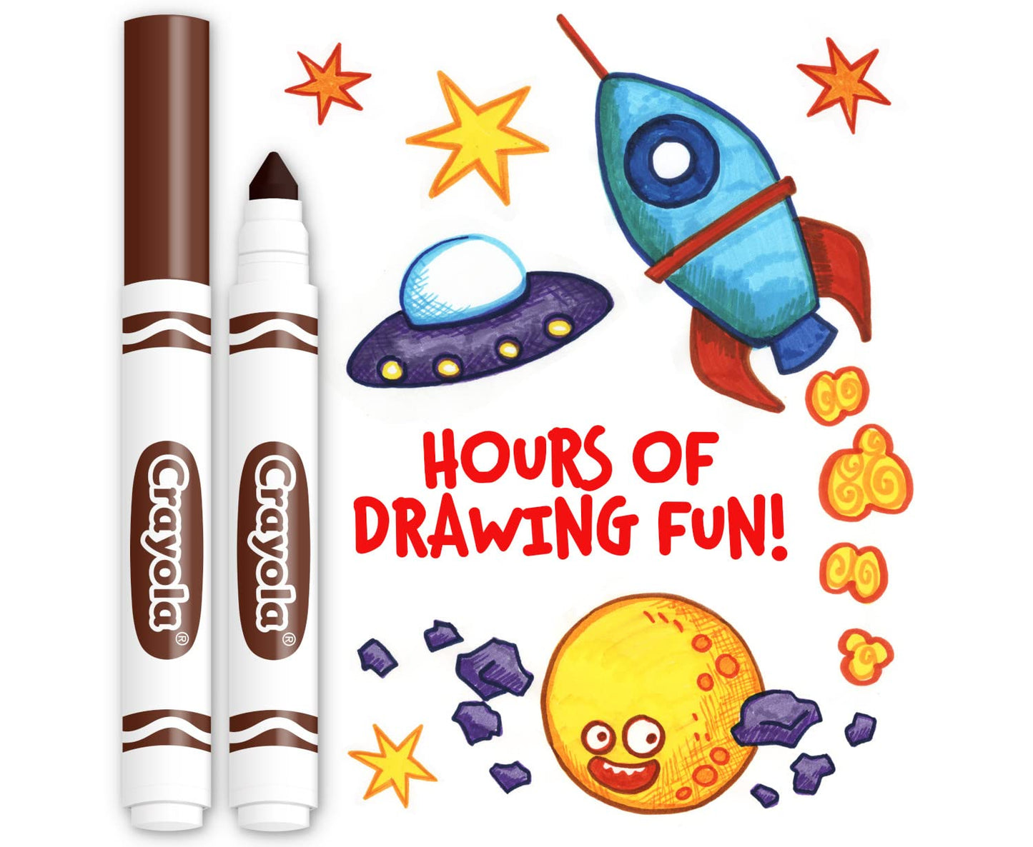 Crayola Broad Line Markers, Brown, 12 Count Bulk Markers