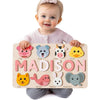 Personalize Name Puzzle for Toddler with Animal  Baby Gift for Girl and Boy 0 1 2 3 Year Old  Personalized Puzzle for Kid  1 Year Old Kid Gifts  Customized Baby Gift  Educational Name Toy