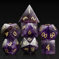 Hematite Dice Set DND,DNDND Full Set Real Stone Dice Set with Grogeous Gift Case for Dungeons and Dragon and Tabletop Game (Hema