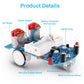 MiOYOOW Smart Car DIY Kit - Soldering Project for Beginners, TT Motor, Fiberglass, 1 Pack