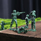 MCPINKY Army Men Toy Soldiers Playset, 100PCS Plastic Figures, Green, Medium, Perfect for Boys Birthday Gift and Christmas Stocking Stuffers